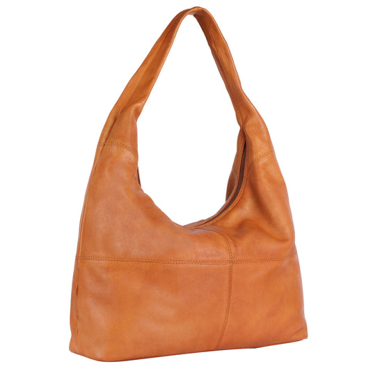 Hazelbrook Leather Shoulder Bag Tan - XLarge