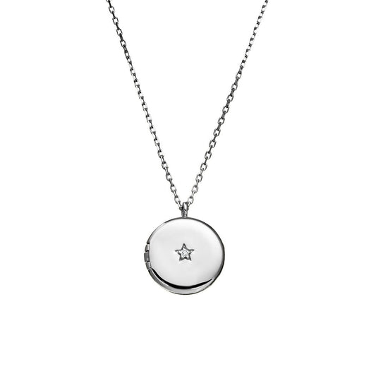 Love Circle Locket Silver